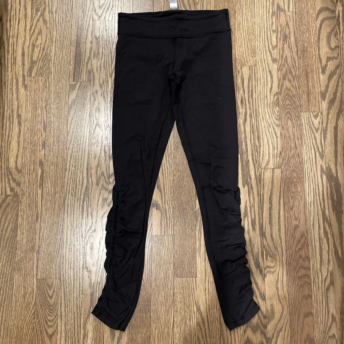 Ivivva by Lululemon Girls size 12 Black Leggings With Ruched