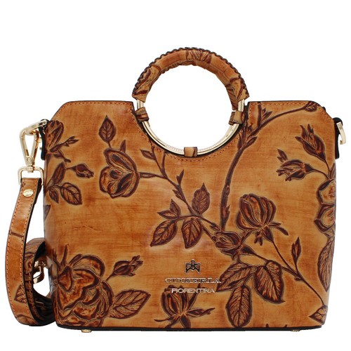 Cuoieria Fiorentina Brown Leather Sling Crossbody Purse 