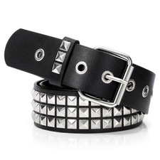 Studded Belt for Women and Men Metal Punk Goth Belt Scene Style Cool Belts fo...