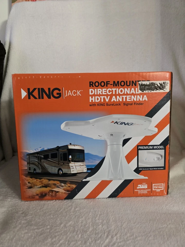 Телевизионная антенна, King Jack ™, белая, с воздушным креплением/поиском сигнала - Изображение 3 из 4