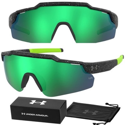 New UNDER ARMOUR UA LEVELUP Jr Sport Wrap Around Teen/Youth Sunglasses Green 03K