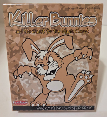 Killer Bunnies Quest For The Magic Carrot WACKY KHAKI Booster Deck New Sealed