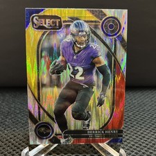 2024 Panini Select - Club Level Derrick Henry #249 Red & Yellow Shock Prizm