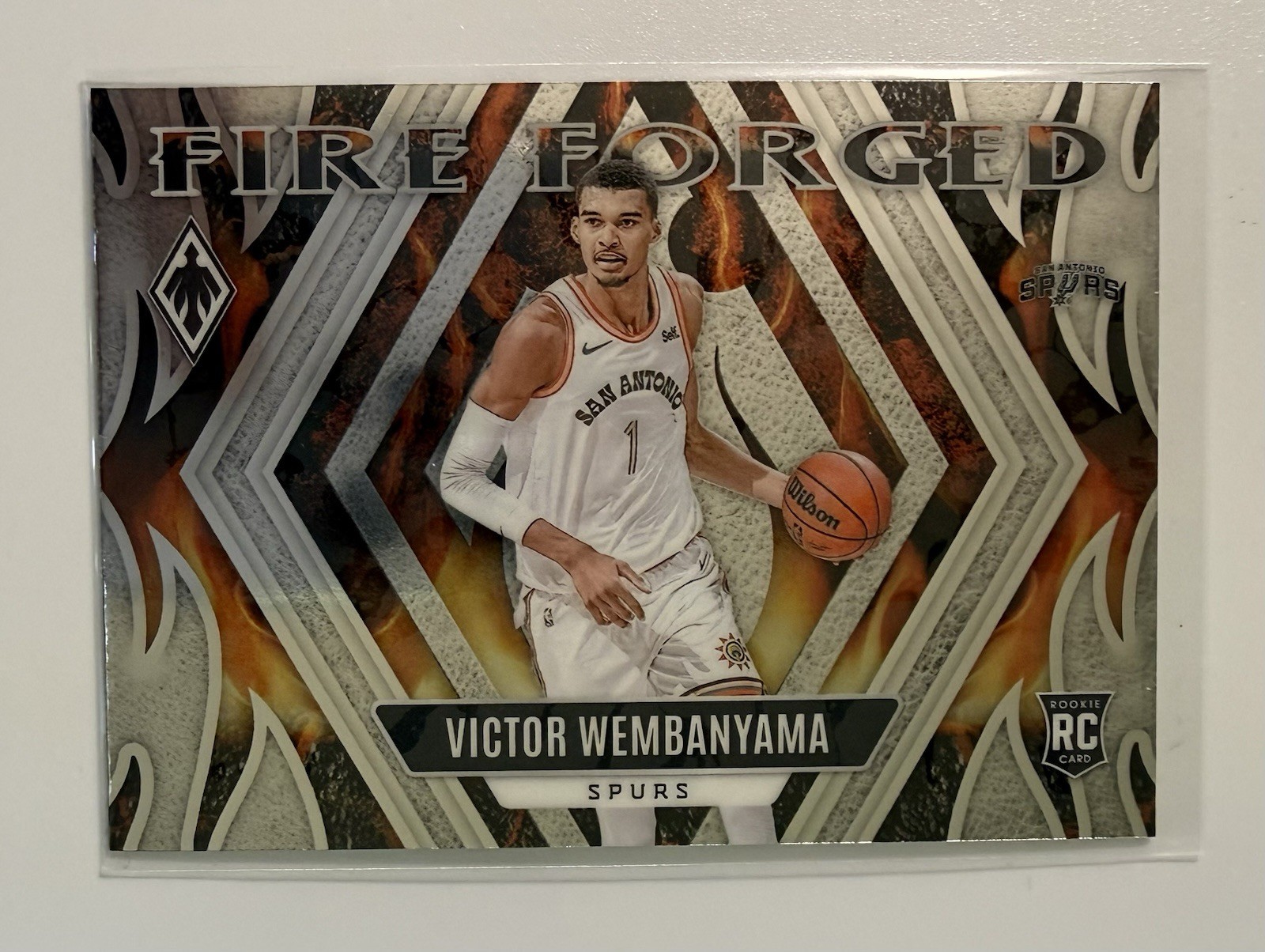 2023-24 Panini Phoenix Fire Forged Victor Wembanyama RC Spurs No. 18