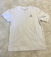 Jordan  Jumpman Logo T-Shirt Size 5/6White Crew Neck Short Sleeve Cotton