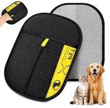 RSRDS Pet Hair Remover Glove for Dogs and Cats 2 Pack L, Black yellow