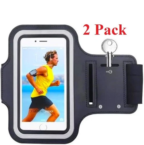 2-Pack Running Armband for iPhone Gym Jogging Sports Armband Phone Holder  6.1"