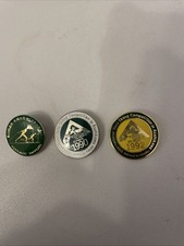 Set of 3 Vintage Japan Ski Pins: 1990/1992 Asahikawa Vasa & Sapporo Walking Ski"