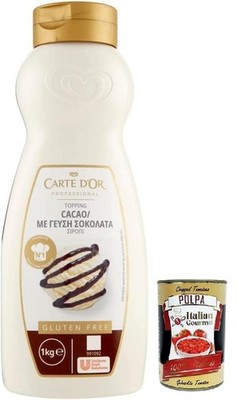 Carte D or Topping Cioccolato Soße Schokoladengeschmack 1kg+Italian Polpa 400g
