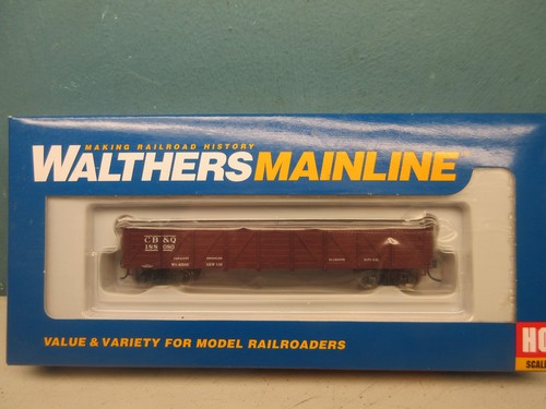 WALTHERS MAINLINE ho 40' 50t DRP BOT GÓNDOLA CB&Q #910-5665 | Zustand: Used