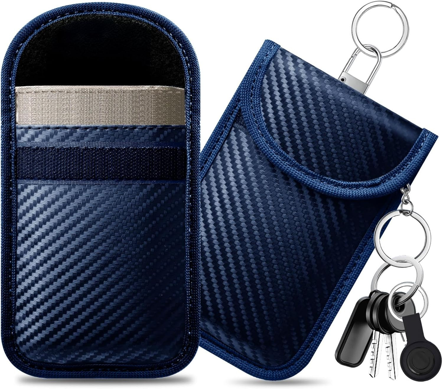 caslord  Faraday Pouch for Car Keys, Pack of 2 Anti-Theft RFID Key Fob Protectio