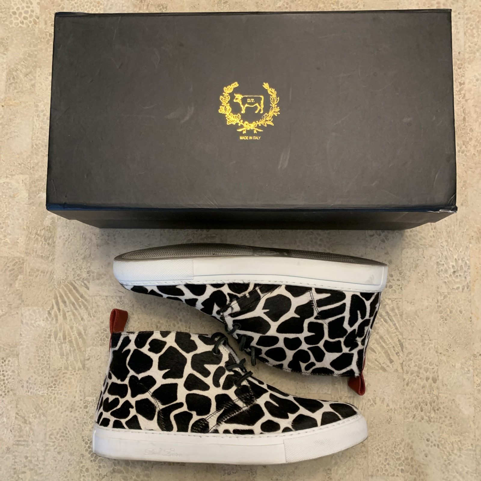 Chukka Del Toro Giraffa Pony Hair Made in Italy Uomo Taglia 8