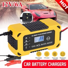 Smart Car Battery Charger Automatic Jump Starter Pulse Repair 12V 6A Portable UK