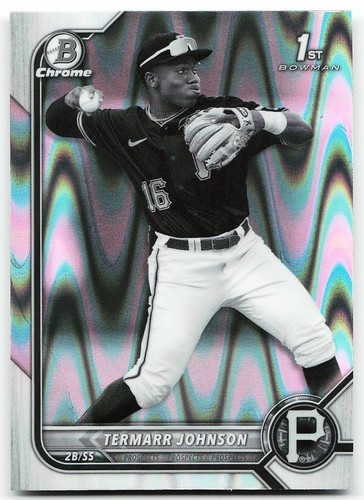 🔥 2022 Bowman Draft #BDC-130 Termarr Johnson Black & White RayWave Refractor