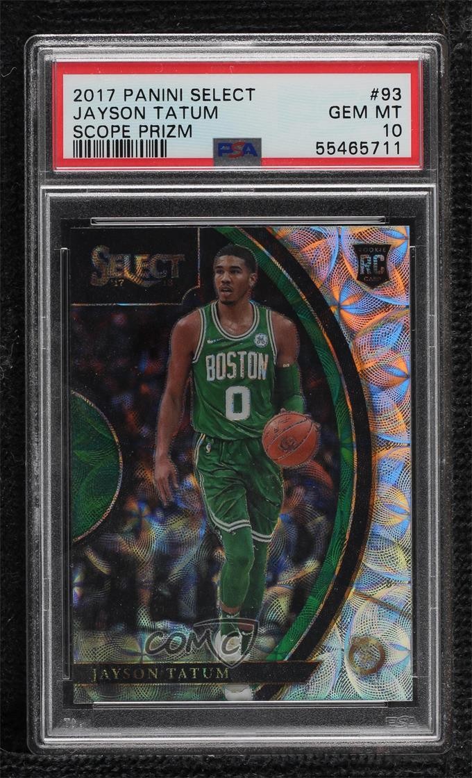2017-18 Panini Select Concourse Scope Prizm Jayson Tatum #93 PSA 10 GEM MT 4kl