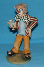 Ceramic Clown Figurine by Pellanda – Hand Painted, Italy, Italian, Vintage