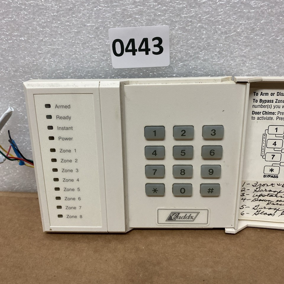CADDX 8601 KEYPAD 8 Zone FOR CADDX 8600. KEYPAD | eBay