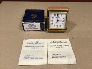Seth Thomas 9561 Travatour Alarm Clock Vintage Works Fine, Paperwork / Box