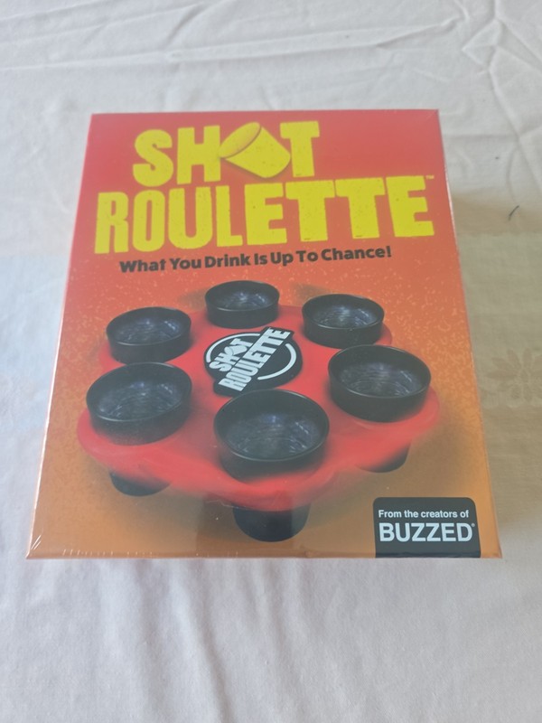 Buzzed Shot Roulette Drinking Party Game 21+ 6 Players Adults Red Black