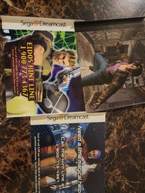 LOT (4) Sega Dreamcast Manuals Omikron/ Shenmue /Death Crimson/Fighting Force 2