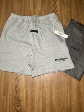 Essentials Fear of God Mens Gray Fleece Cotto...