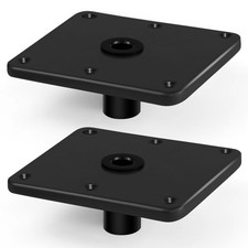 CLLOMAGY Boat Seat Base Mount Pedestal 2pack 7x7 Aluminum, Black