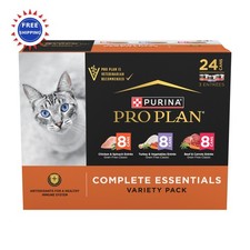 Purina Pro Plan Complete Essentials Wet Cat Food Variety Pack - 24 3 oz. Cans