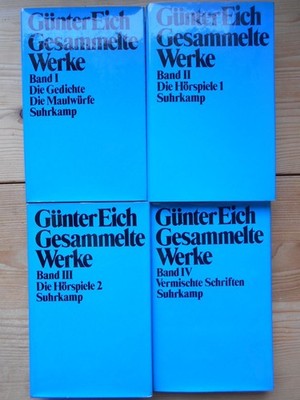 Gesammelte Werke [4 Bde., komplett]. 4 Bände. Bd. 1: Die Gedichte. Die Maulwürfe