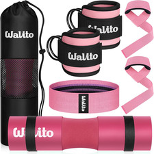 WALITO 7Pcs Barbell Pad Set for Hip Thrust - Squat Pad,Gym Accessories for Women