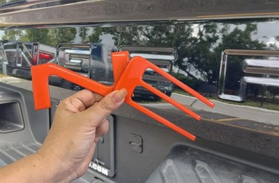 COMPATIBLE WITH 2024 2025 2026 3D ORANGE DOMED RAISED TAILGATE LETTERS DECALS