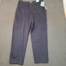 Lee Pants Womens Size 16 Plain Front Stretch Straight Leg Navy Nwt