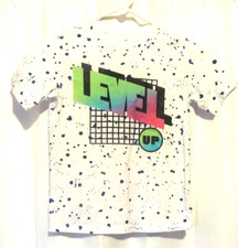 WONDER NATION Boy's Sz. S 6-7 Short Sleeve White Graphic Print T-Shirt