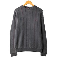 Vintage Ralph Lauren Chaps striped herringbone cotton knit sweater size S m...