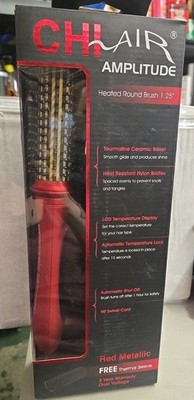 CHI Air Amplitude Heated Round Brush 1.25in Red Metallic Dual Voltage