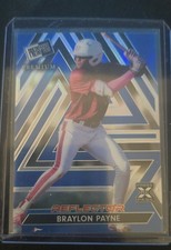 2024 Leaf Press Pass Premium - Braylon Payne #64 Blue Prismatic Reflector /25 C7