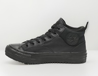 Converse Chuck Taylor Malden Street Mid Boots Black Leather Mens 10.5 Waterproof