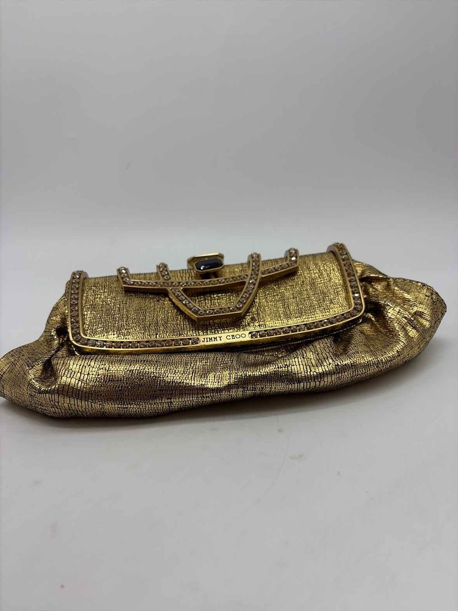 Jimmy Choo Gold Clutch Clutch View 4