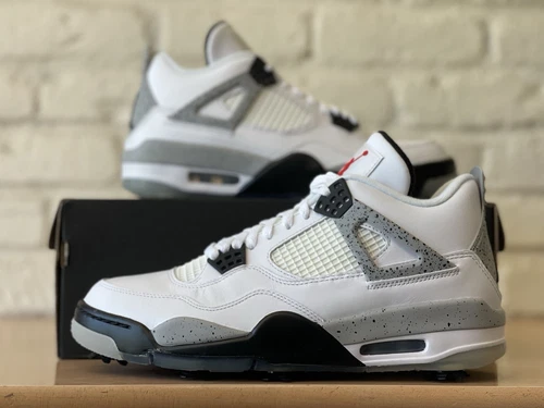 Nike Air Jordan IV 4 Retro PGA Golf Shoes Cleats White Cement Men 10 CU9981-100
