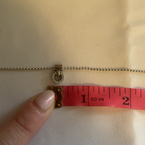 Collar Lagos Caviar Diamante Halo Plata Esterlina Círculo Abierto Estacionado 16" Usado en Excelente Condición - Imagen 8 de 10