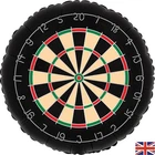 Dartboard Foil Balloon 45cm – Round Darts Party Balloon Black Metallic
