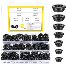 200 Stk Gummitülle Kabeldurchführung Gummistopfen Kabeldurchführungen Wasserdich