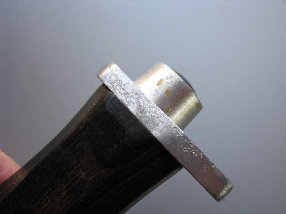 Cuchillo Bowie con mango de madera dura Linder Hawk 440 con funda Foto 4 de 4