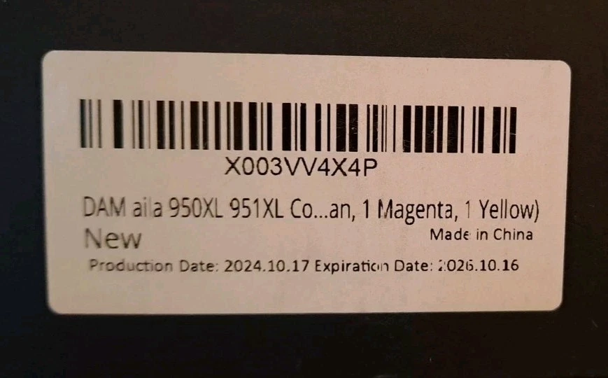 Combo de cartuchos de tinta Dam aila 950/951XL compatible para impresoras HP Foto 2 de 2