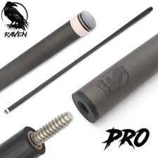 RAVEN PRO - Low Deflection - Carbon Fiber Pool Cue Shaft (12.4mm, 30") 3/8-10