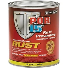 POR-15 Rust Preventive Coating; Gloss Black; 1 Quart
