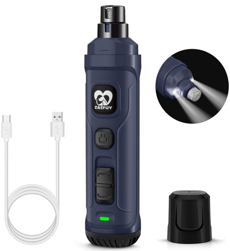 Dog Nail Grinder with 2 LED Light - New Version 2-Speed Powerful Electric Pet...