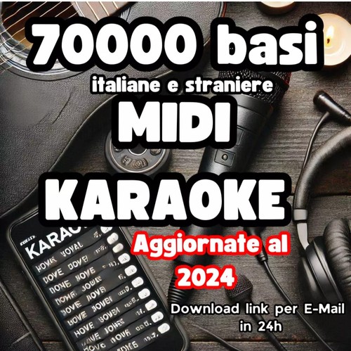 BASI MIDI KARAOKE in HD AGGIORNATE A Novembre 2024. MAIL LINK DOWNLOAD in 24H - Foto 1 di 1