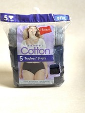 Hanes Soft Breathable Cotton 5 Tagless Briefs Ultra Soft Waistband Size 8/XL