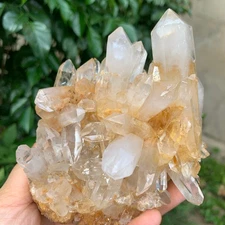780G  Natural white crystal cluster point mineral specimen Chakras Healing