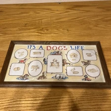 VINTAGE  GRAPHIC SFASHION LEADERIN WALL DECOR- Its a dogs life- new 
